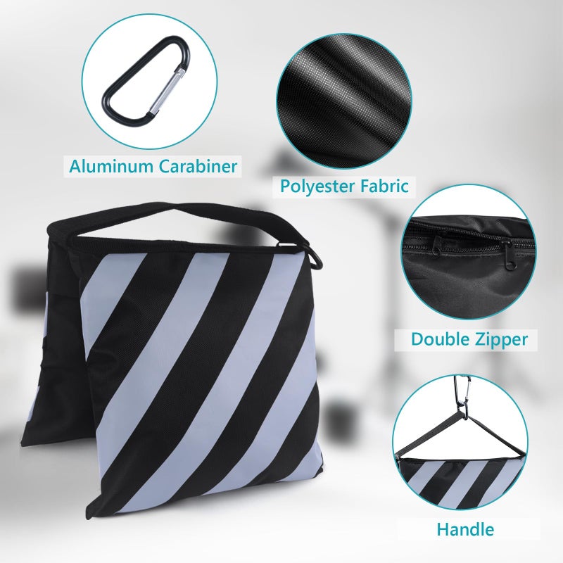 ABCCANOPY Photography Sandbag for Video Stand, Heavy Duty Weight Bags for Light Tripod, Camping Chair, 4 Packs (Grey) - Image 3